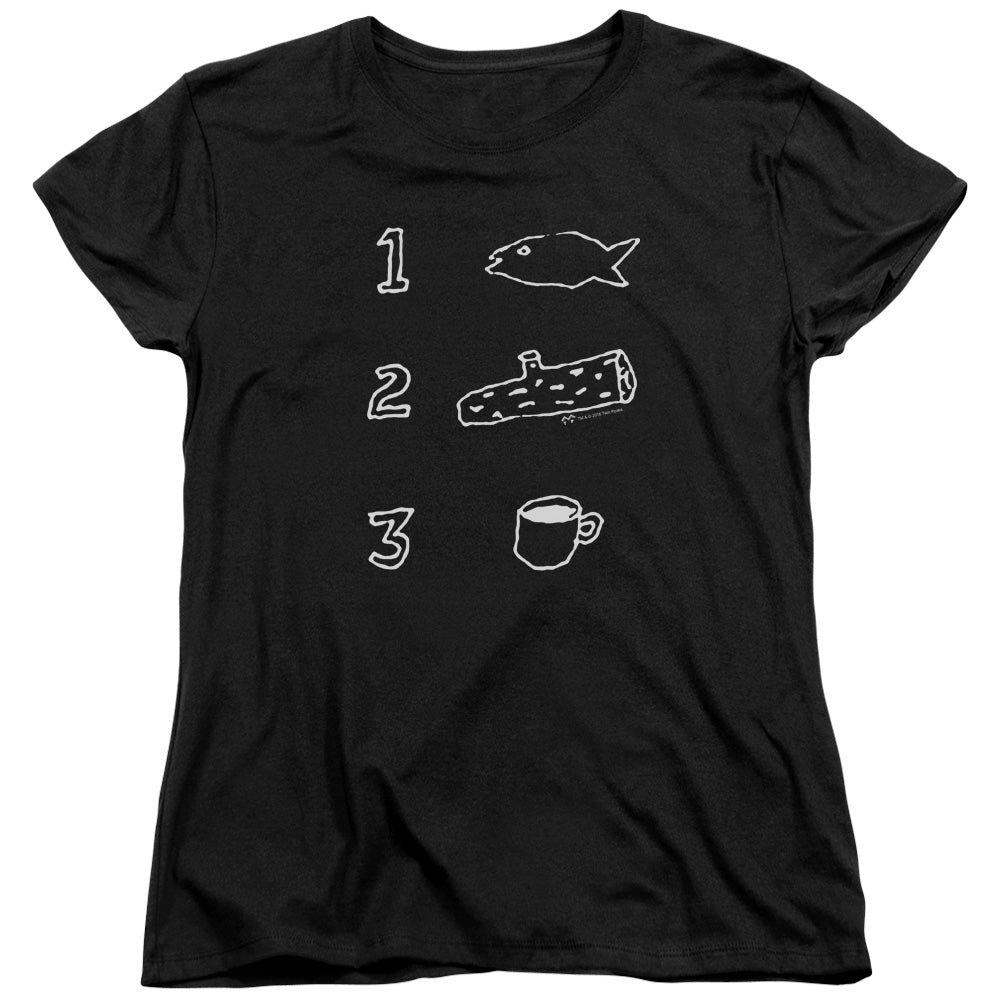 Twin Peaks Fish Log Coffee Womens T-Shirt