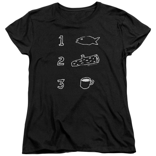 Twin Peaks Fish Log Coffee Womens T-Shirt