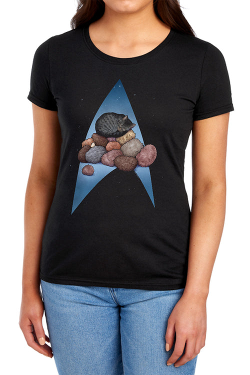 Star Trek Cats Five Year Nap Womens T-Shirt