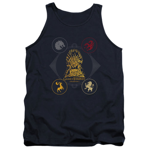 Game of Thrones 4 Houses 4 The Throne Tank Top
