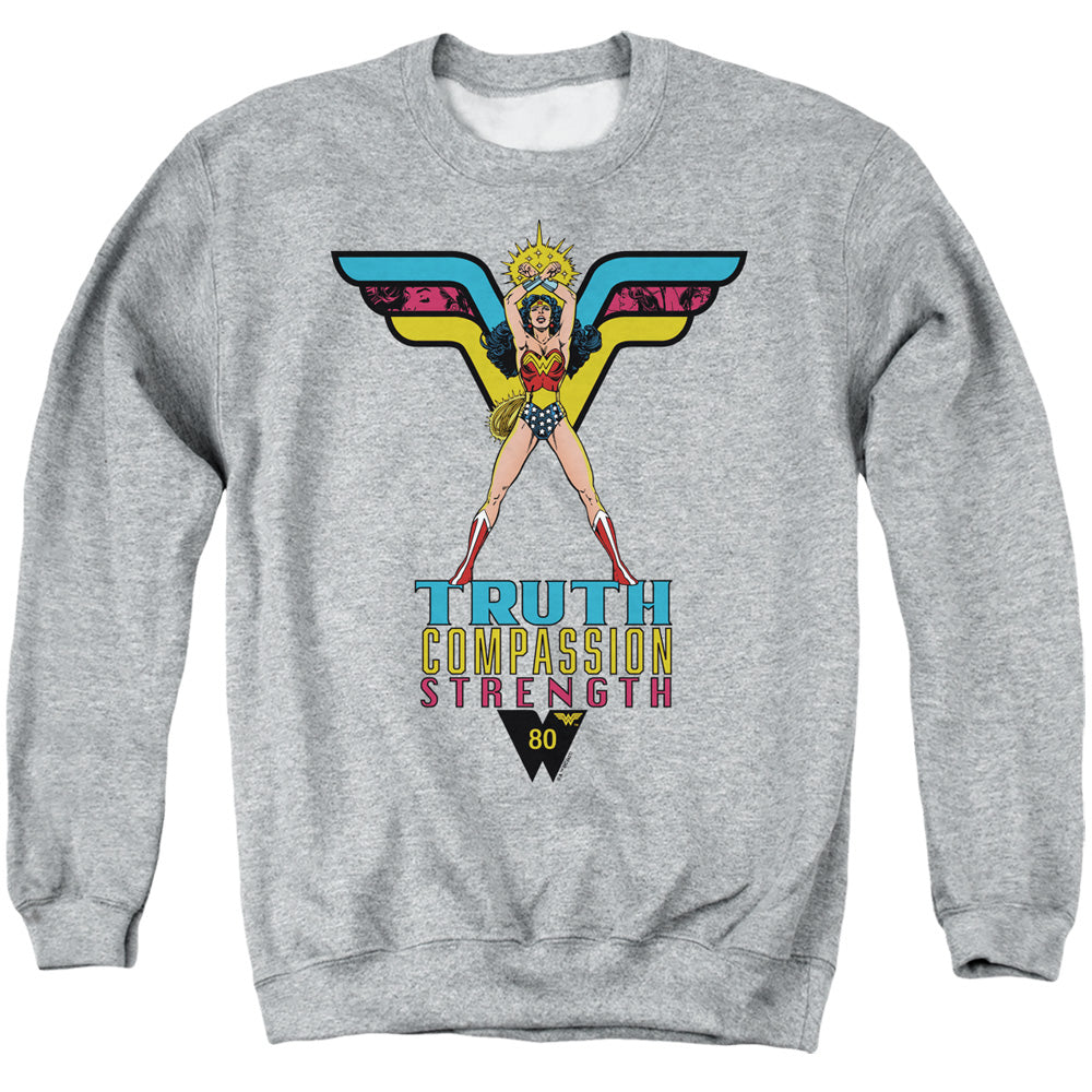 Wonder Woman Truth, Compassion, Strength Crewneck Sweatshirt
