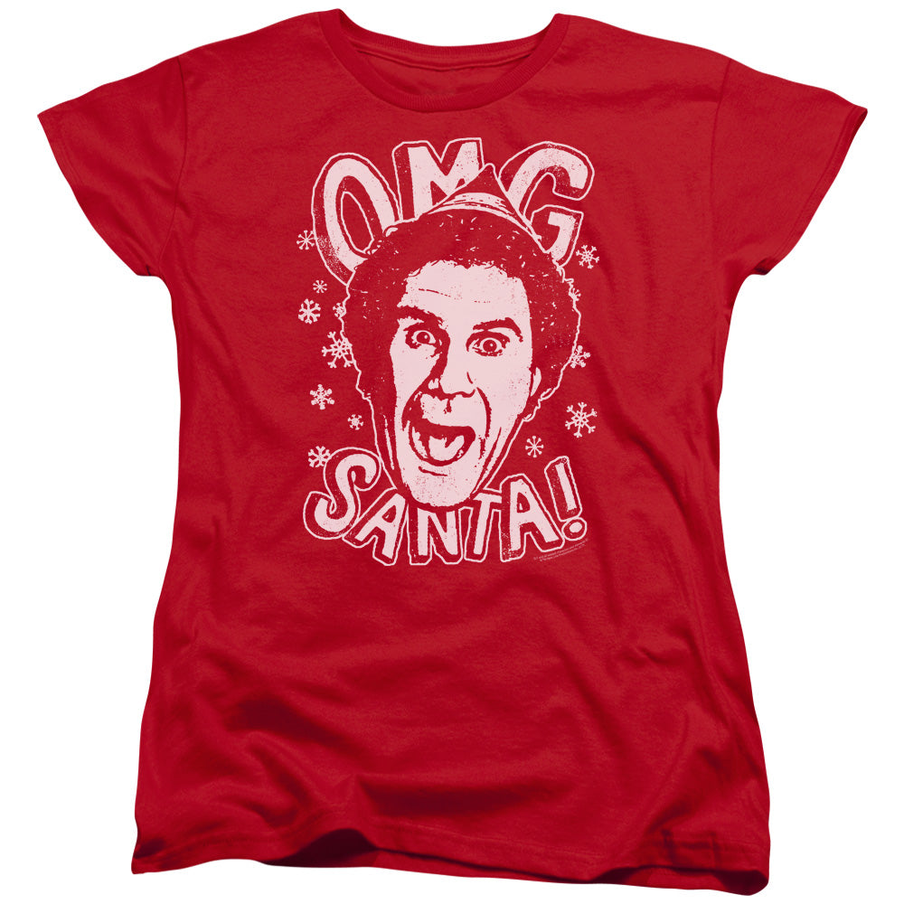 Elf Omg Santa Womens T-Shirt