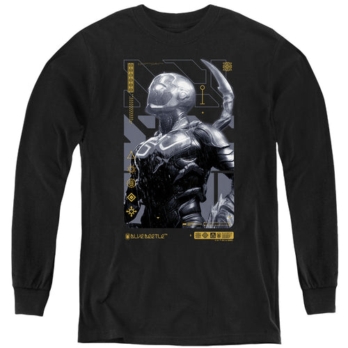 Blue Beetle Beetle Heads Up Youth Long Sleeve T-Shirt