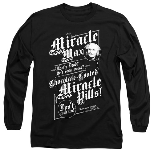 The Princess Bride Miracle Max Black Long Sleeve T-Shirt