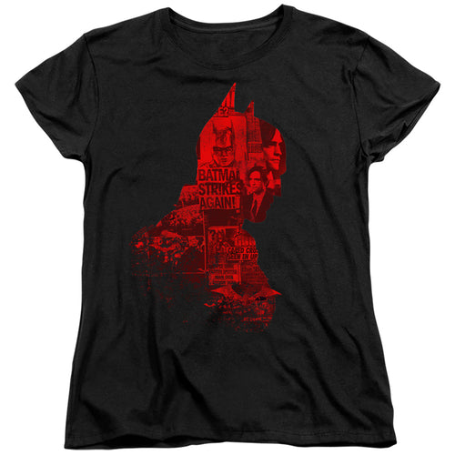 The Batman News Silhouette Womens T-Shirt