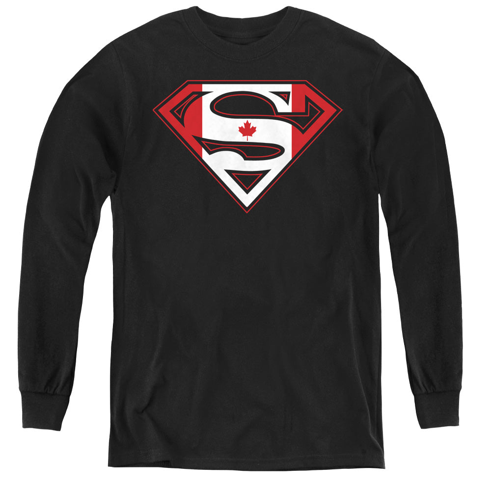 Superman Canadian Shield Youth Long Sleeve T-Shirt