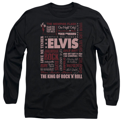 Elvis Presley Whole Lotta Type Long Sleeve T-Shirt