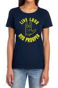 Star Trek Live Long and Prosper Hand Navy Womens T-Shirt