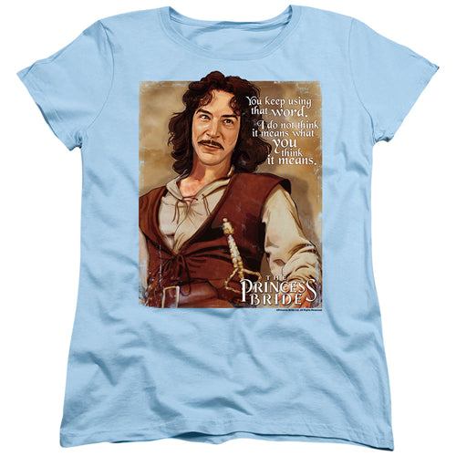 The Princess Bride Word Light Blue Womens T-Shirt