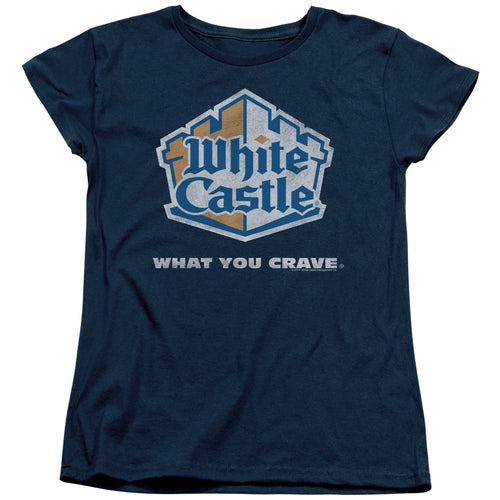 White Castle What You Crave Distressed Logo Womens T-Shirt
