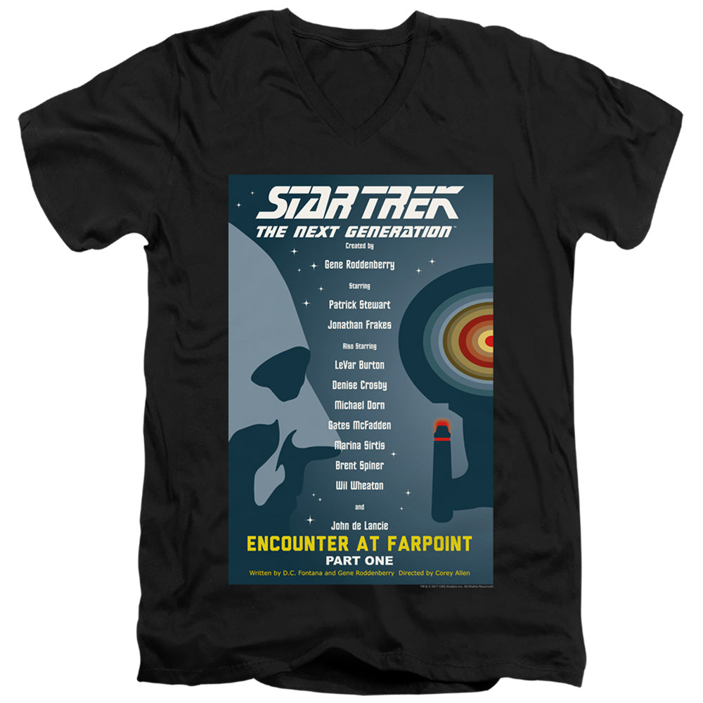 Star Trek Encounter at Farpoint Part One Black V-Neck T-Shirt