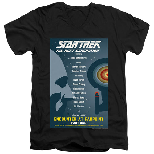 Star Trek Encounter at Farpoint Part One Black V-Neck T-Shirt