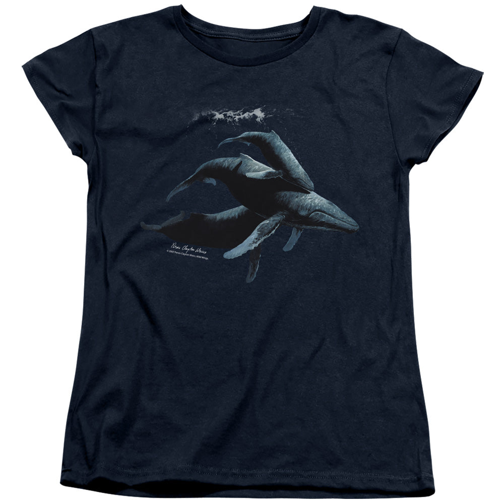 Wild Wings Power & Grace Humpback Whales Womens T-Shirt