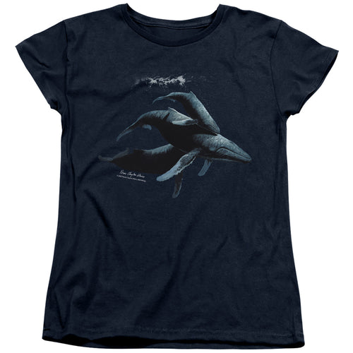Wild Wings Power & Grace Humpback Whales Womens T-Shirt