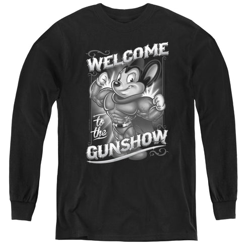 Mighty Mouse Mighty Gunshow Youth Long Sleeve T-Shirt