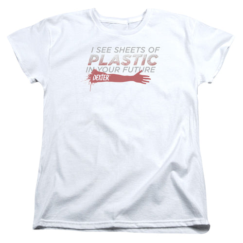 Dexter Plastic Prediction Womens T-Shirt