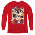 Justice League Wonder Woman Panels Youth Long Sleeve T-Shirt
