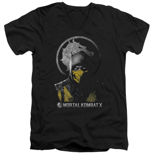 Mortal Kombat X Scorpion Bust V-Neck T-Shirt