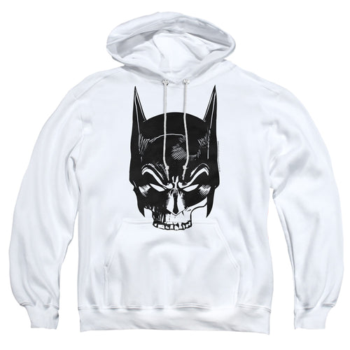 The Batman Skull on White Pullover Hoodie