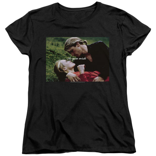 The Princess Bride As You Wish Photo Black Womens T-Shirt