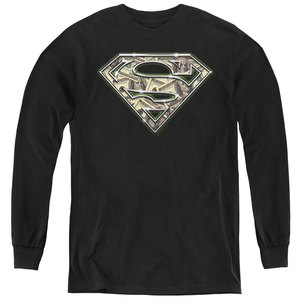 Superman All About the Benjamins Youth Long Sleeve T-Shirt