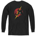 Justice League Flash Symbol Knockout Youth Long Sleeve T-Shirt