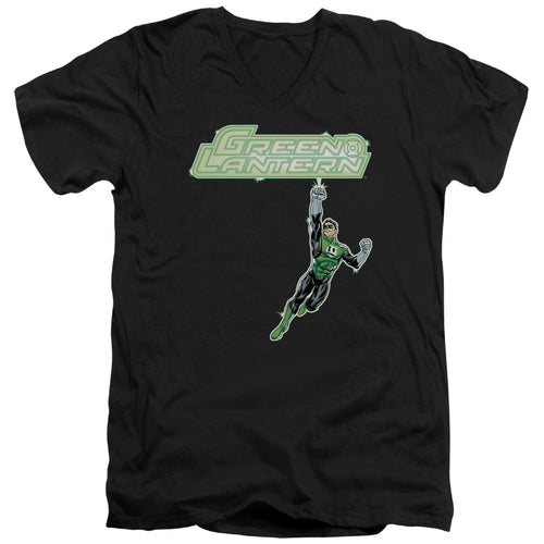 Green Lantern Energy Construct Logo V-Neck T-Shirt