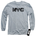 New York City Map Fill Long Sleeve T-Shirt