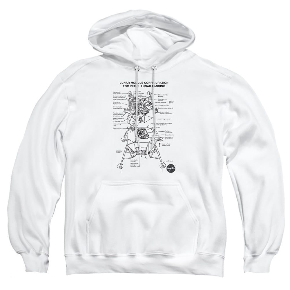 NASA Lunar Module Diagram Pullover Hoodie