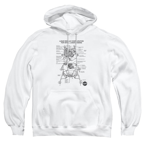 NASA Lunar Module Diagram Pullover Hoodie