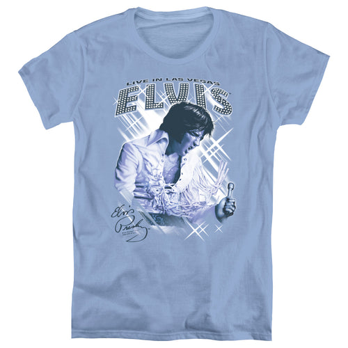 Elvis Presley Blue Vegas Womens T-Shirt