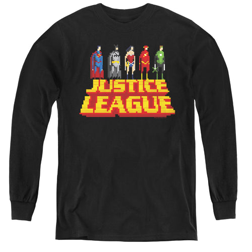 Justice League Standing Above Youth Long Sleeve T-Shirt