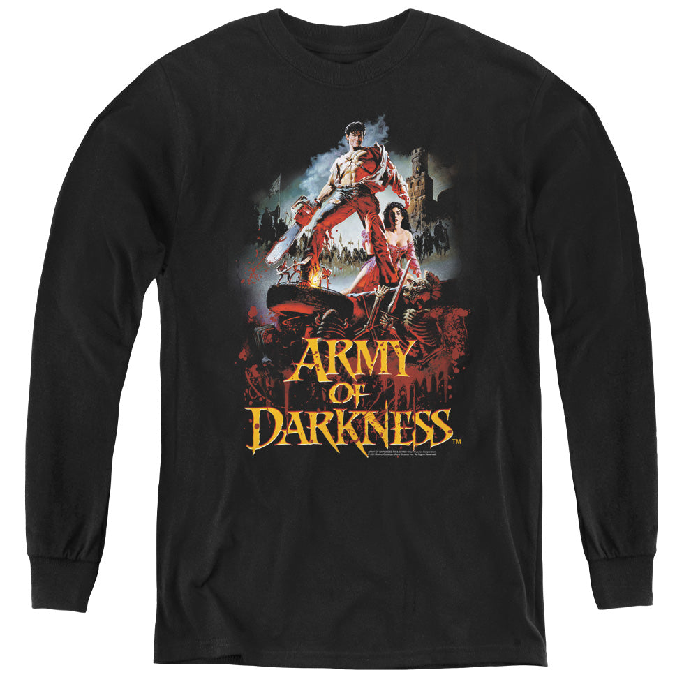Army of Darkness Bloody Poster Youth Long Sleeve T-Shirt
