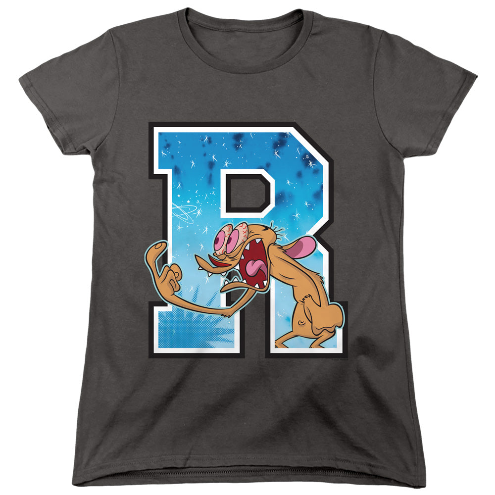 Ren and Stimpy R Is for Ren Womens T-Shirt