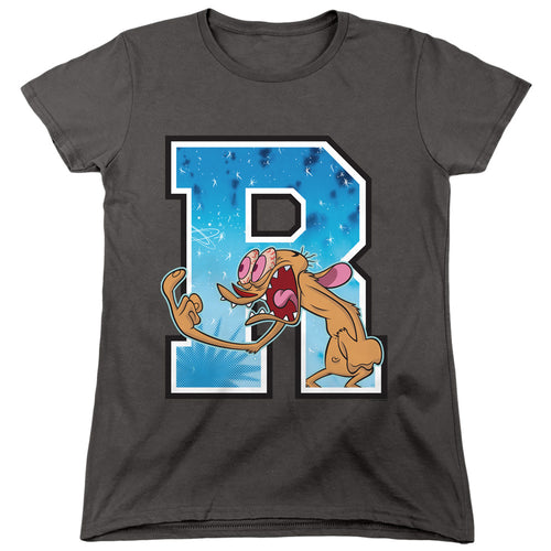 Ren and Stimpy R Is for Ren Womens T-Shirt