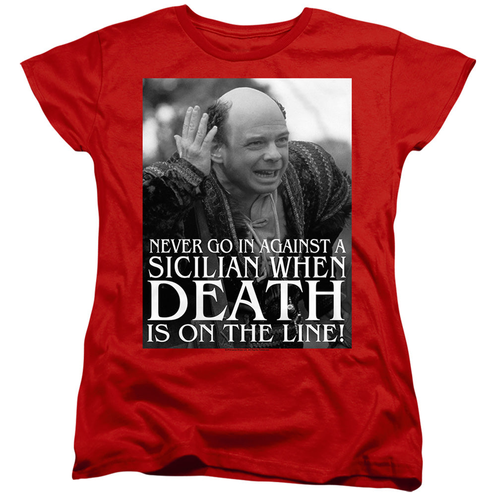The Princess Bride Sicilian Red Womens T-Shirt