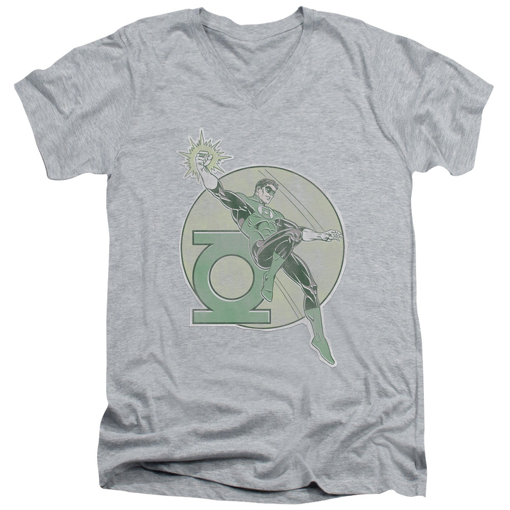 DC Comics Retro Lantern Iron On V-Neck T-Shirt