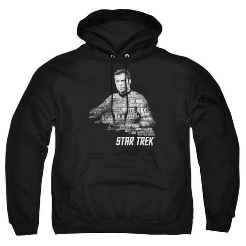 Star Trek Kirk Words Black Pullover Hoodie