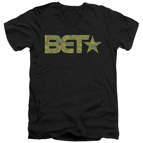 BET Camo Logo V-Neck T-Shirt