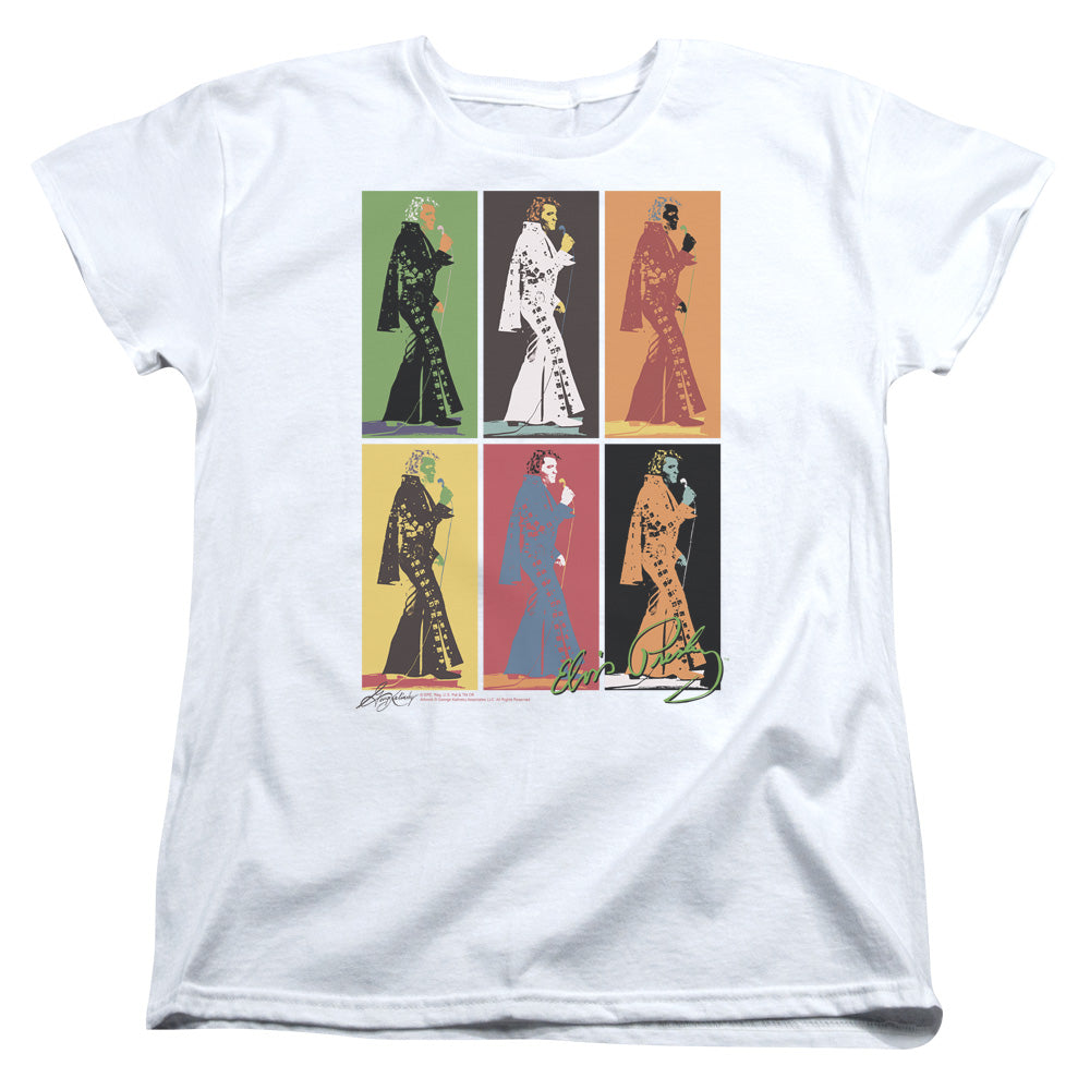 Elvis Presley Retro Boxes Womens T-Shirt