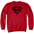 Superman Red & Black Shield Red Crewneck Sweatshirt