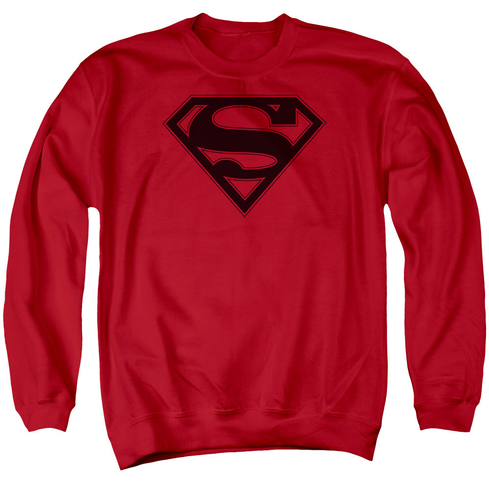 Superman Red & Black Shield Red Crewneck Sweatshirt