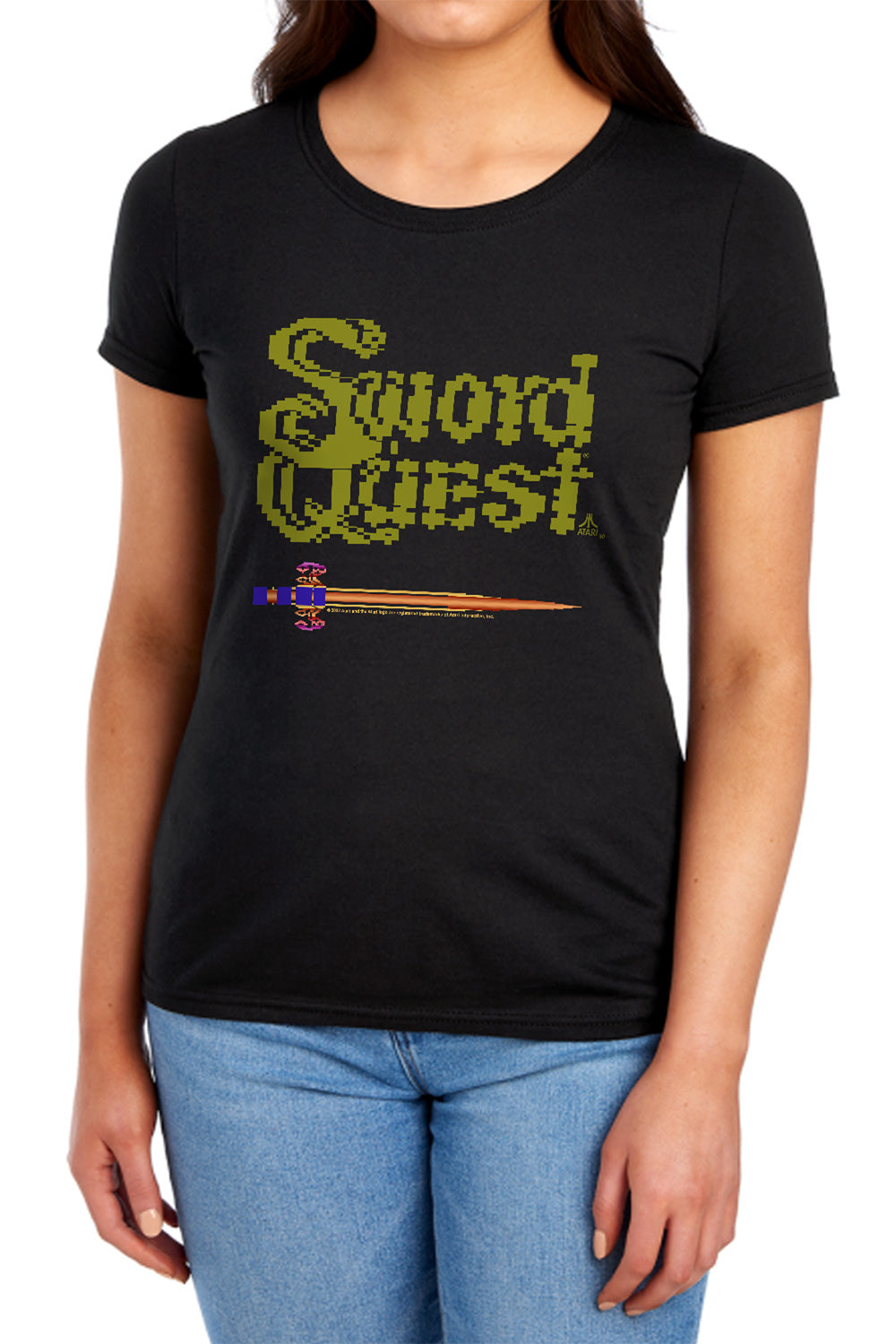 Atari Swordquest 8 Bit Sword Womens T-Shirt
