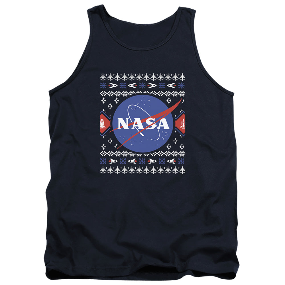 NASA Ugly Christmas Sweater Logo Tank Top
