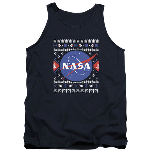 NASA Ugly Christmas Sweater Logo Tank Top