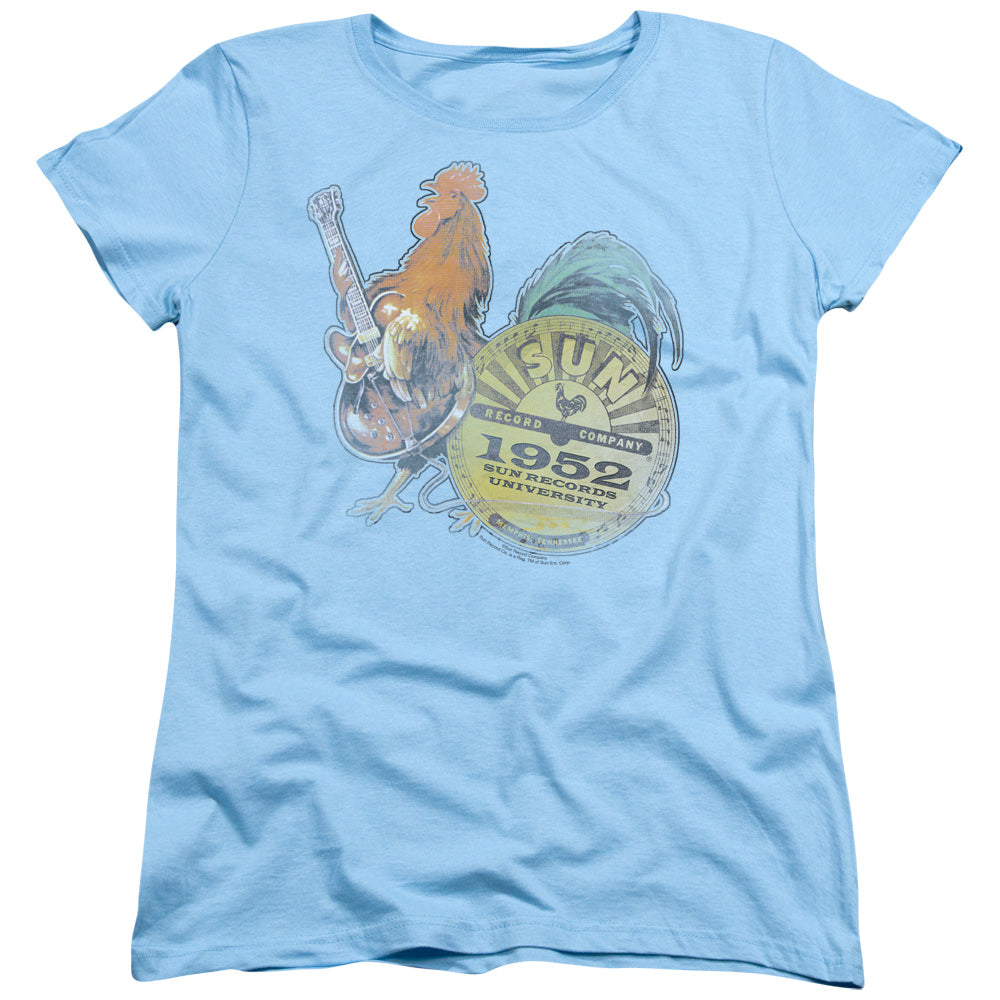 Sun Records University Seal Rooster Womens T-Shirt