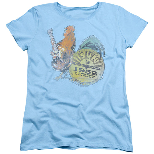 Sun Records University Seal Rooster Womens T-Shirt