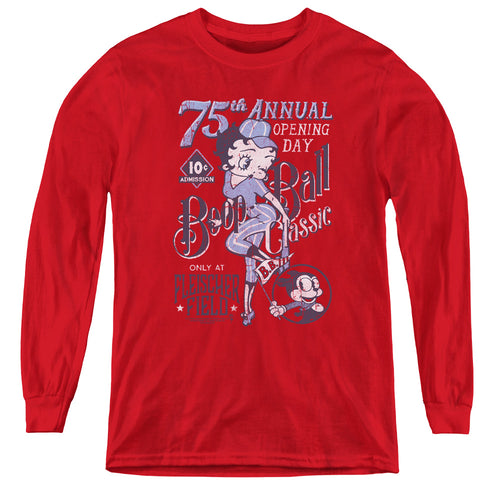 Betty Boop Boop Ball Youth Long Sleeve T-Shirt