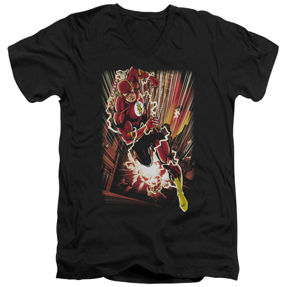 Justice League Street Speed V-Neck T-Shirt