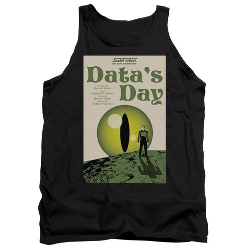 Star Trek Data's Day Black Tank Top